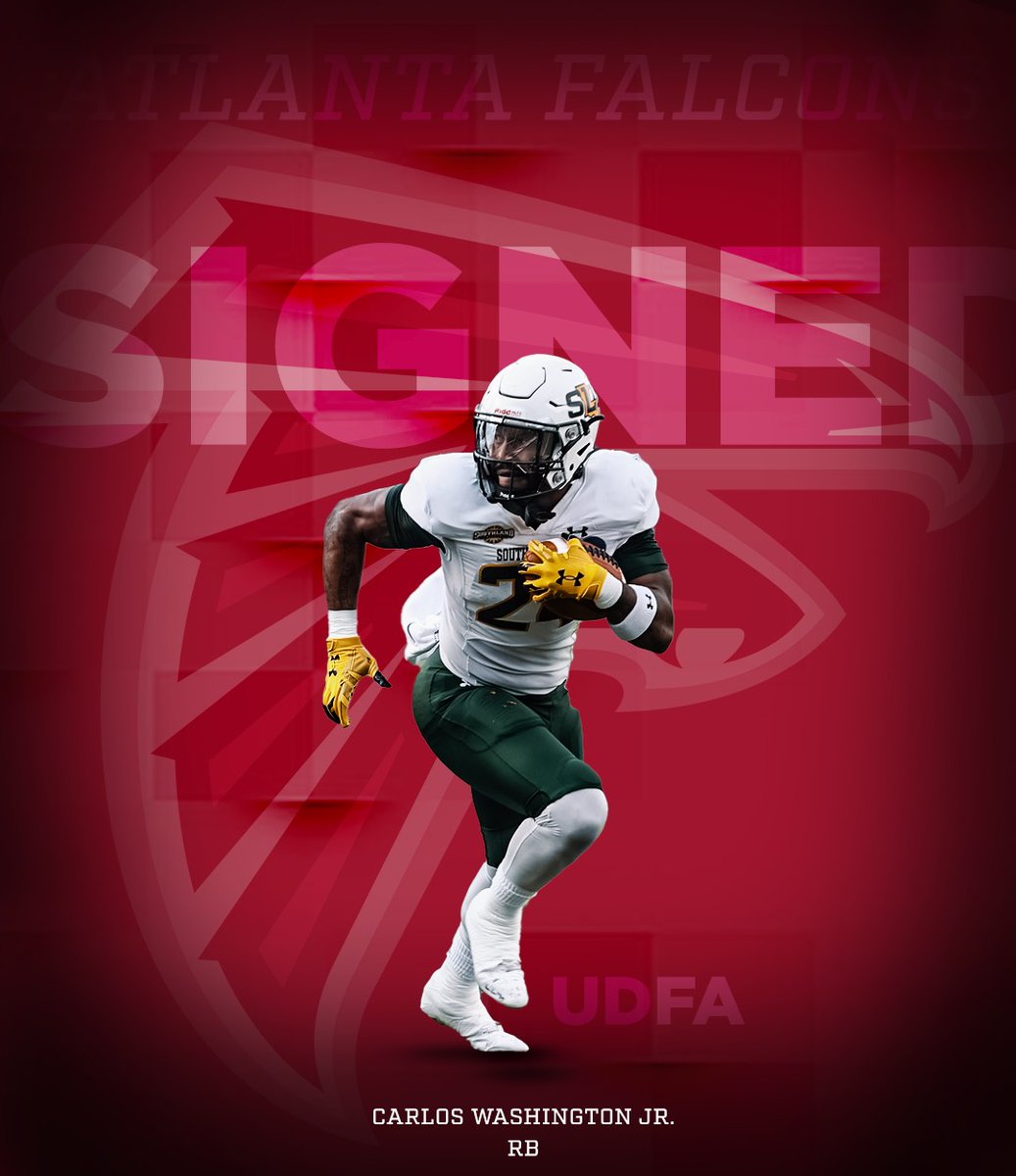 Congratulations to All-Southland RB Carlos Washington Jr. for signing a free agent deal with the Atlanta Falcons

#LionUp | #LionForLife