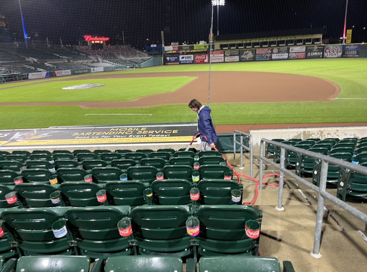 IowaCubs's tweet photo. Still up? 

Our Stadium Ops crew is! Best ops crew in minor league baseball!🫡💪 https://t.co/1P215BYlM1