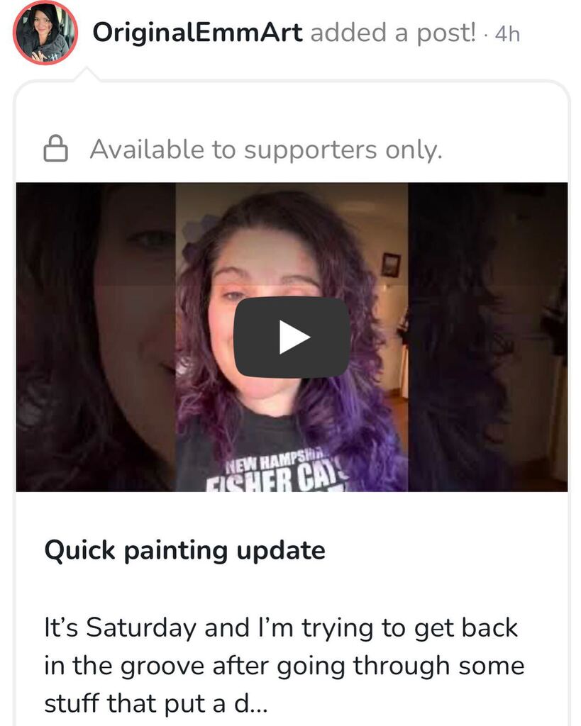 OriginalEmmArt's tweet photo. Get the latest updates and sneak peeks at the paintings I’m working on by supporting / subscribing to my Ko-Fi!
https://t.co/p2pMQbIHcl
#art #artpreview #artist #artiatsoninstagram #kofi #wip #workinprogress #supportsmallbusiness #supportartists #artup… https://t.co/hYjfFKoacy https://t.co/P68ASlTvx0