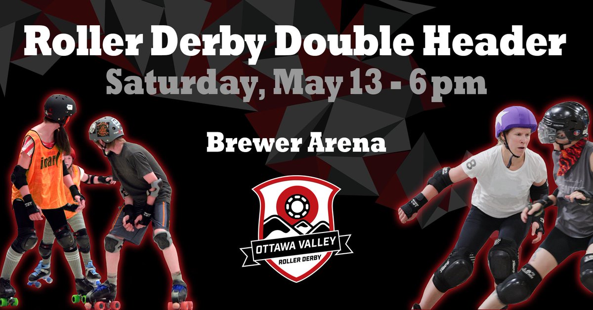 We’re back on the track! Our first public event since 2019 will be a Double Header on Saturday, May 13th. Details on our website: ottawavalleyrollerderby.com/2023/04/27/the…