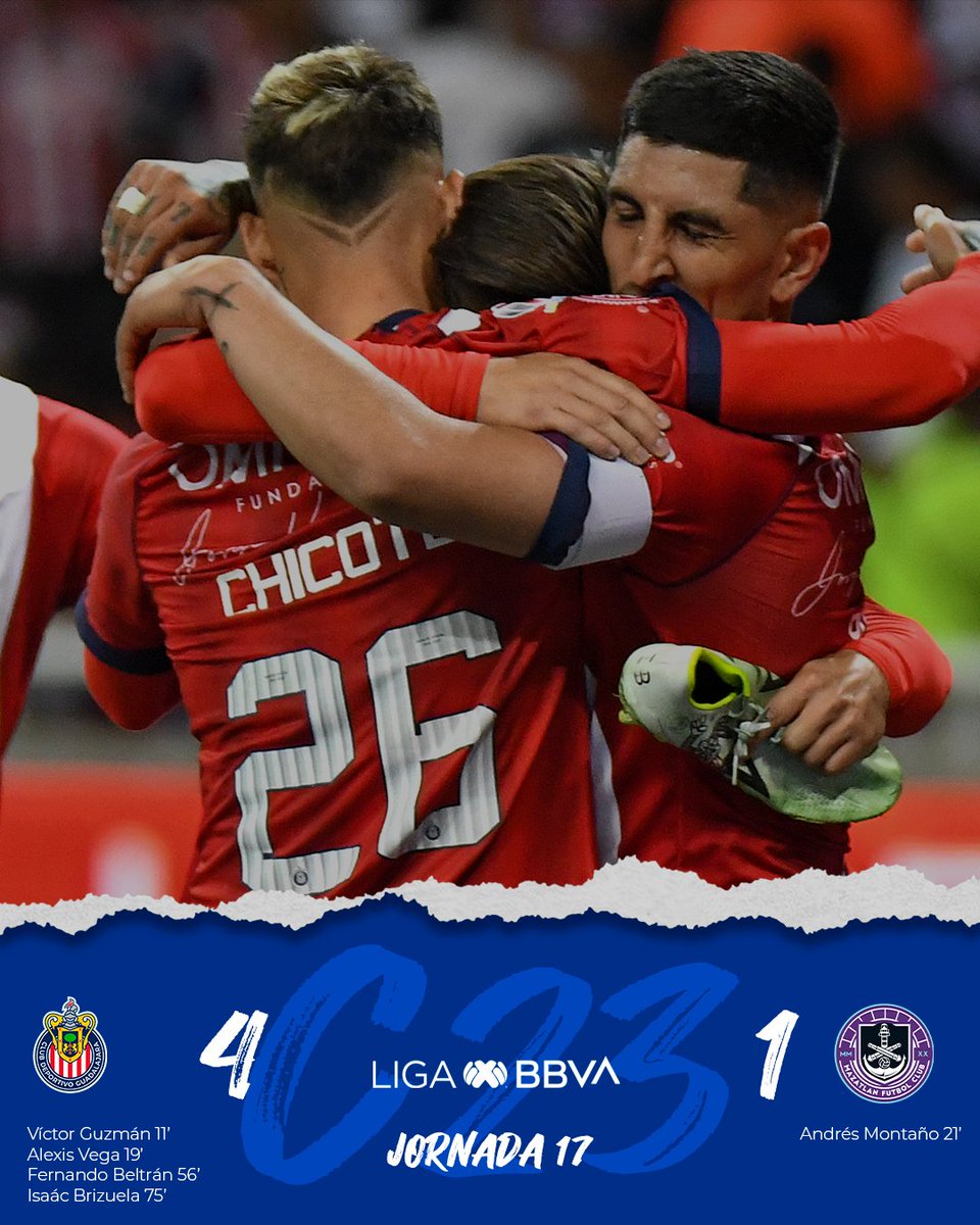 SinTacticaFija's tweet photo. @Chivas le gana al @MazatlanFC de manera contundente. El rebaño asegura el tercer lugar de la general.
#LigaMX #LigaBBVAMX #Clausura2023 #Jornada17 #Chivas #Mazatlán #ChivasvsMazatlan #Sintacticafija 

Referencia: @LigaBBVAMX 

@Alberttc10 @ing_geras80 @javier_cdg85 @UltranzaTv https://t.co/qKvWsAXThG