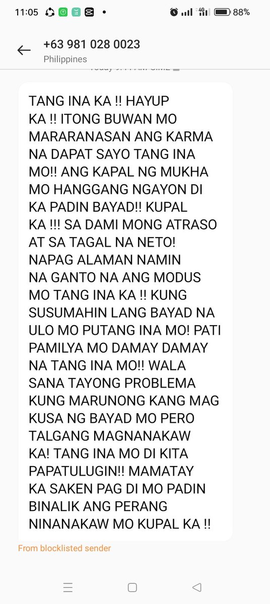 vibesAteMei's tweet photo. SHUT DOWN ILLEGAL AND ABUSIVE OLA

Not worthy ang paglalait sa kapwa, kapos na nga sobra abuso kau abusive ola
#FightOnlineLoanSharks
#UOVM @senatePH @IdolRaffyTulfo @WinGatchalian74 @SenGracePOE @Cynthia_Villar https://t.co/tHQA2E7s0i