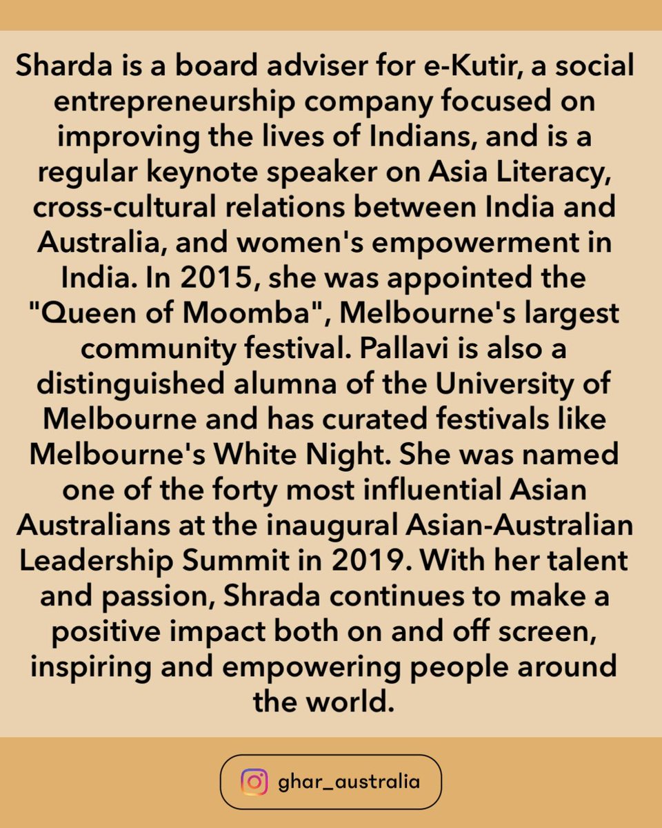 ghar_canberra's tweet photo. Dive into the fascinating journey of Pallavi Shrada by reading her story. #pallavishrada #india #australia https://t.co/3ap1T3hIZO