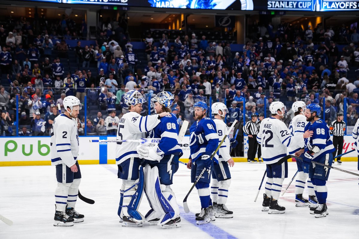 MapleLeafs's tweet photo. Heck of a series, @TBLightning 🤝 https://t.co/ny3mmwEiCC