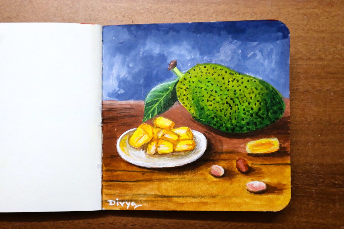 divyaartsstudio's tweet photo. JACKFRUIT PAINTING
#JACKFRUITPAINTING #fruits #fruit #foodillustration #acrylicart #art #artoftheday #artist #myartstyle #love #loveartwork #fineart #artsy #artistic #artwork #artgallery #myartwork #myart #acrylicpainting #acrylicillustration #aestheticart https://t.co/lT4QLJfgWg