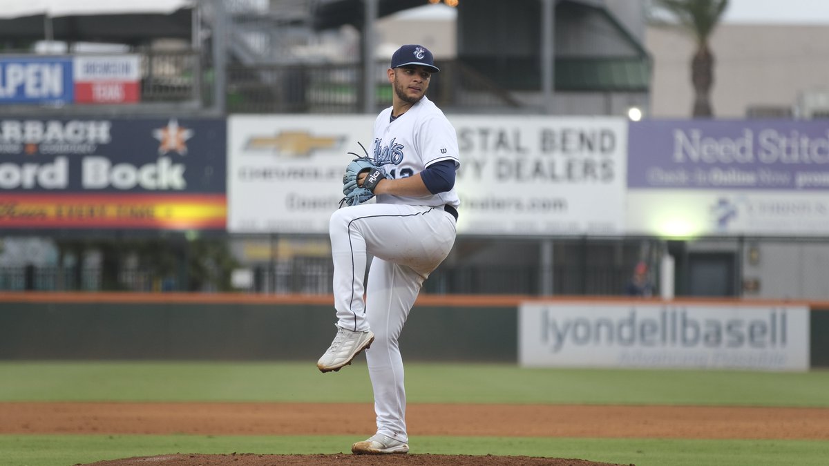 cchooks's tweet photo. Hounds halt the Hooks win streak at 3 with a 5-4 decision Saturday night.

Angel Macuare has allowed just 3 runs in his last 3 games, striking out 19 in 13.1 IP.

Chas McCormick played 6 innings in CF, going 0-for-2 with a walk and stolen base.

Recap: https://t.co/b6mhuZvoBh https://t.co/nTnvIMwyoI