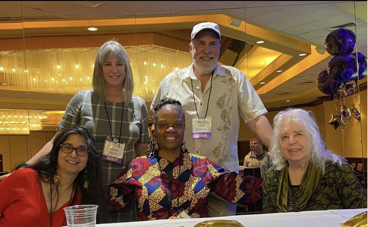 valerie_bolling's tweet photo. What an honor -- and fun -- to be on this #poetry panel at #NESCBWI23 with @JaneYolen, @padmatv, and @mattforrestvw, moderated brilliantly by @heidieys! @nescbwi #kidlit #poetrycommunity #WritingCommunity https://t.co/Wb5XVc7kac