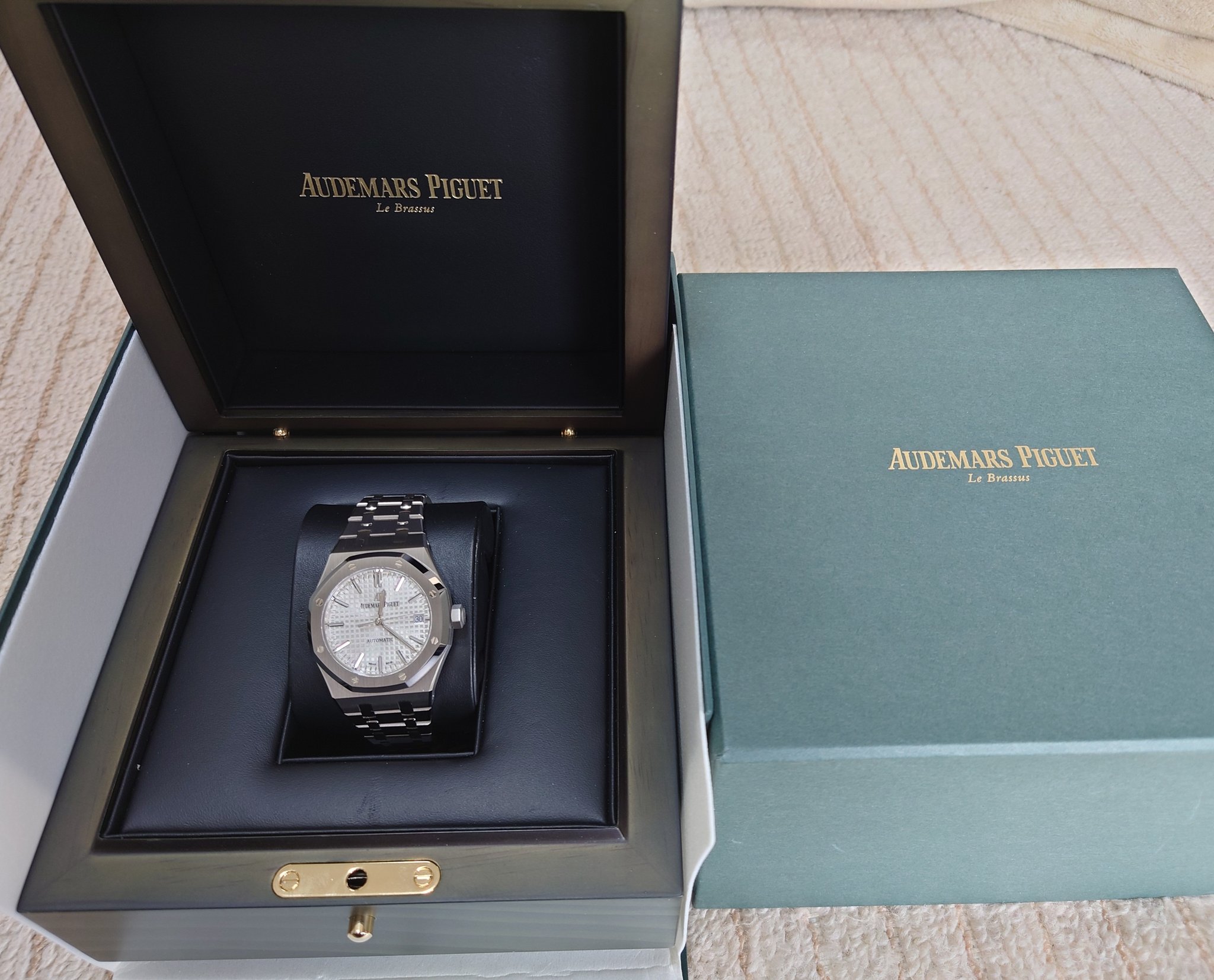 とけいさん Rolex 6694 1974s SS Oysterdate Blue Dial 1225/1220(Manual