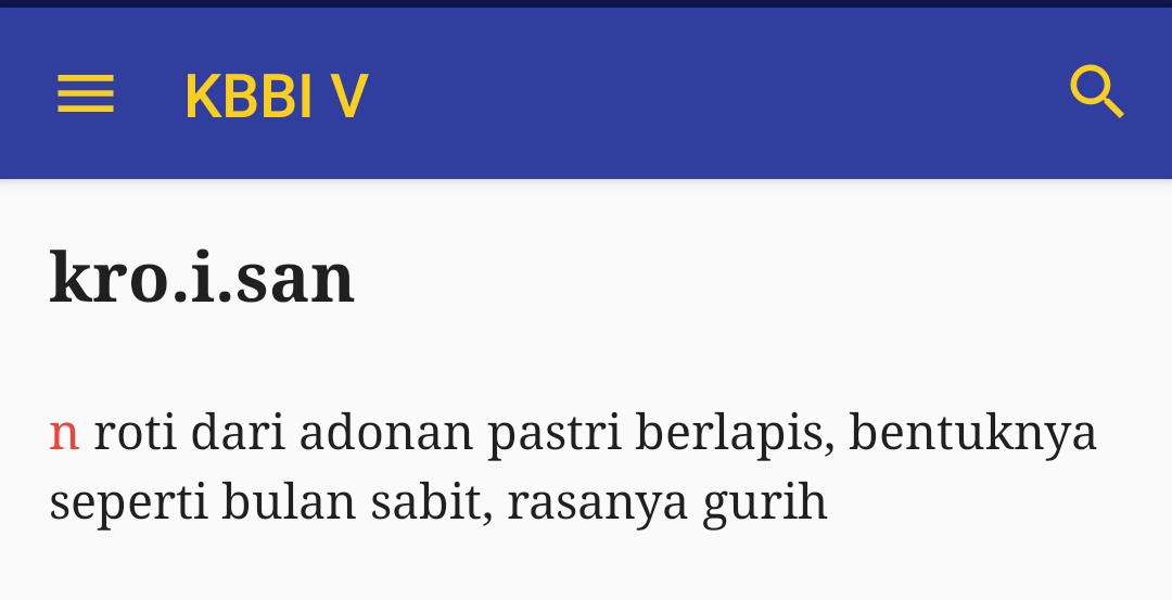 Jadi wahai netizen Indonesia, apakah kita mesti keukeuh mematuhi pengucapan 'kwasong' ala bahasa Prancis atau bersedia mengakomodasi kreativitas penyerapan 'kroisan' ala KBBI.