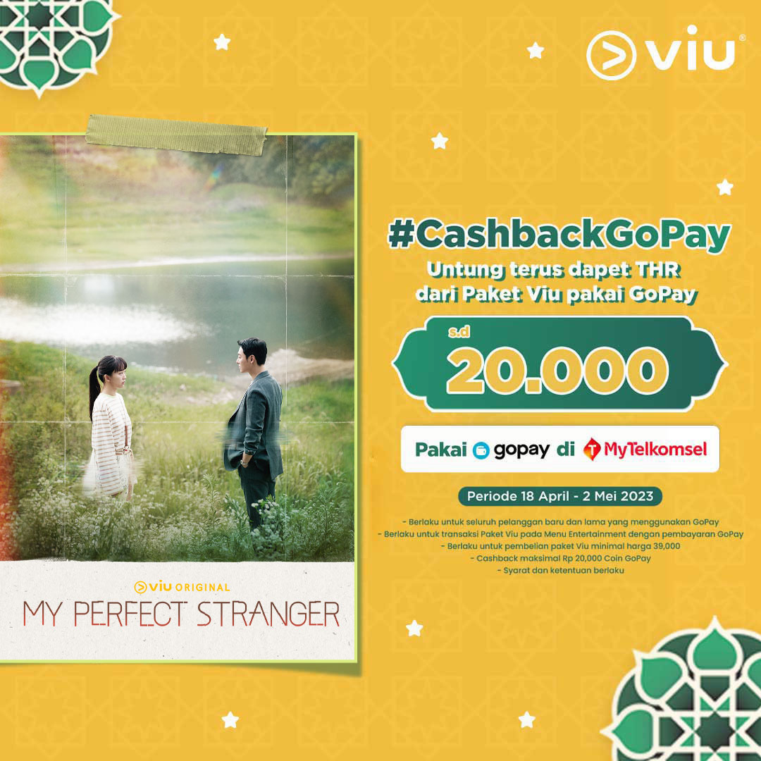 Viu_ID's tweet photo. Spesial THR buat kamu yang udah siap-siap nonton #MyPerfectStranger dan tayangan Asia lainnya lewat #CashbackGoPay nih π Cus, beli Viu Premium pakai GoPay di MyTelkomsel sekarang!
Klik: https://t.co/totnZFlA69
#Viu #ViuPromo https://t.co/uBmwAtvwKO