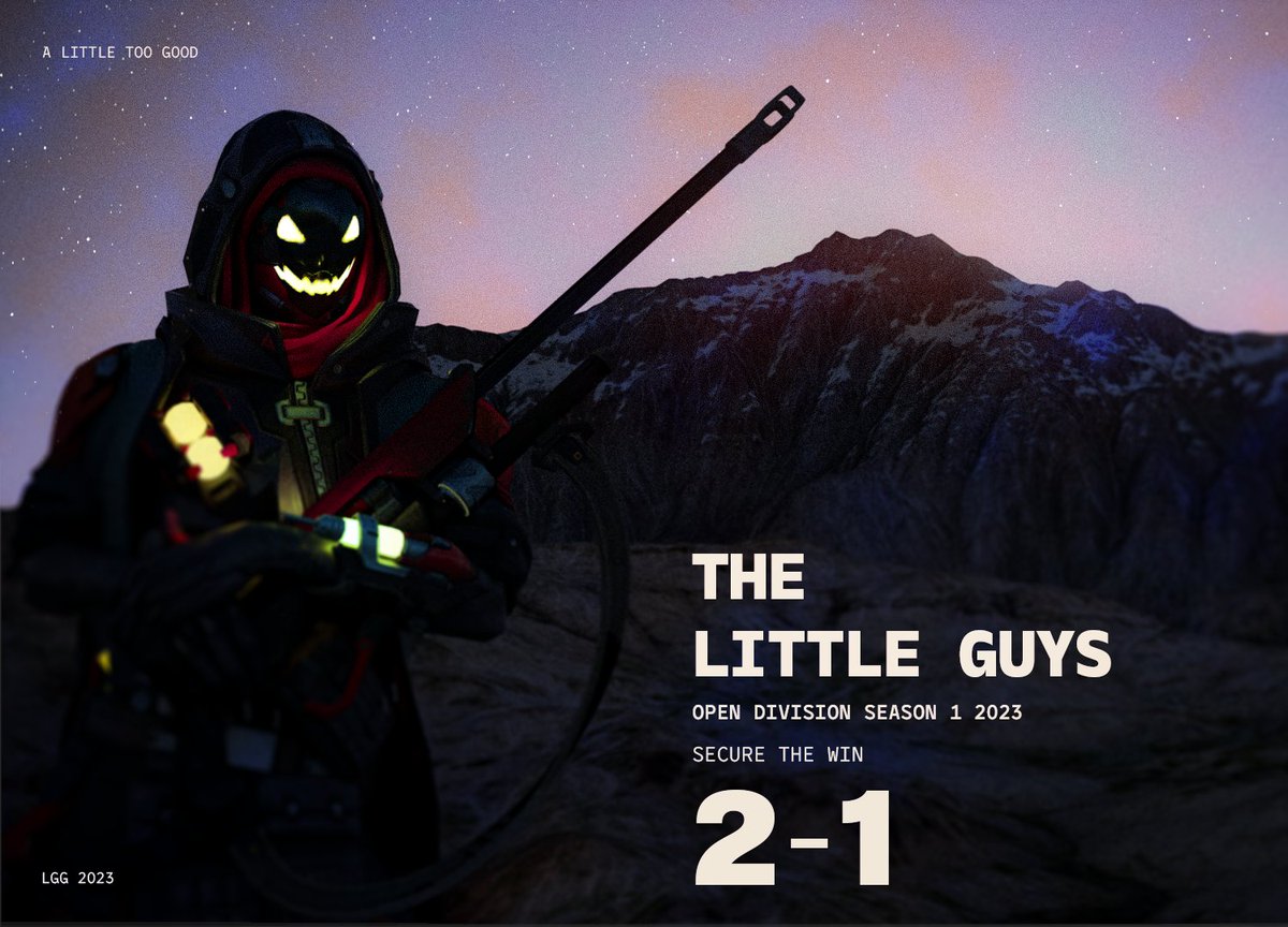 THELITTLEGUYSGG's tweet photo. Little Guys cap off their day of OD with a flawless record of 3-0! Down a map but we locked in and got it done...

#ALittleTooGood https://t.co/QMFinbC7cj