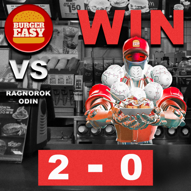 BurgerEasy_OW's tweet photo. Our hands hurt from flippin burgers and we couldn't get it done in game one. We came back strong, winning our last two games and finished the day 2-1!

#SupportIsBurgerEasy https://t.co/TGJXml4Evo