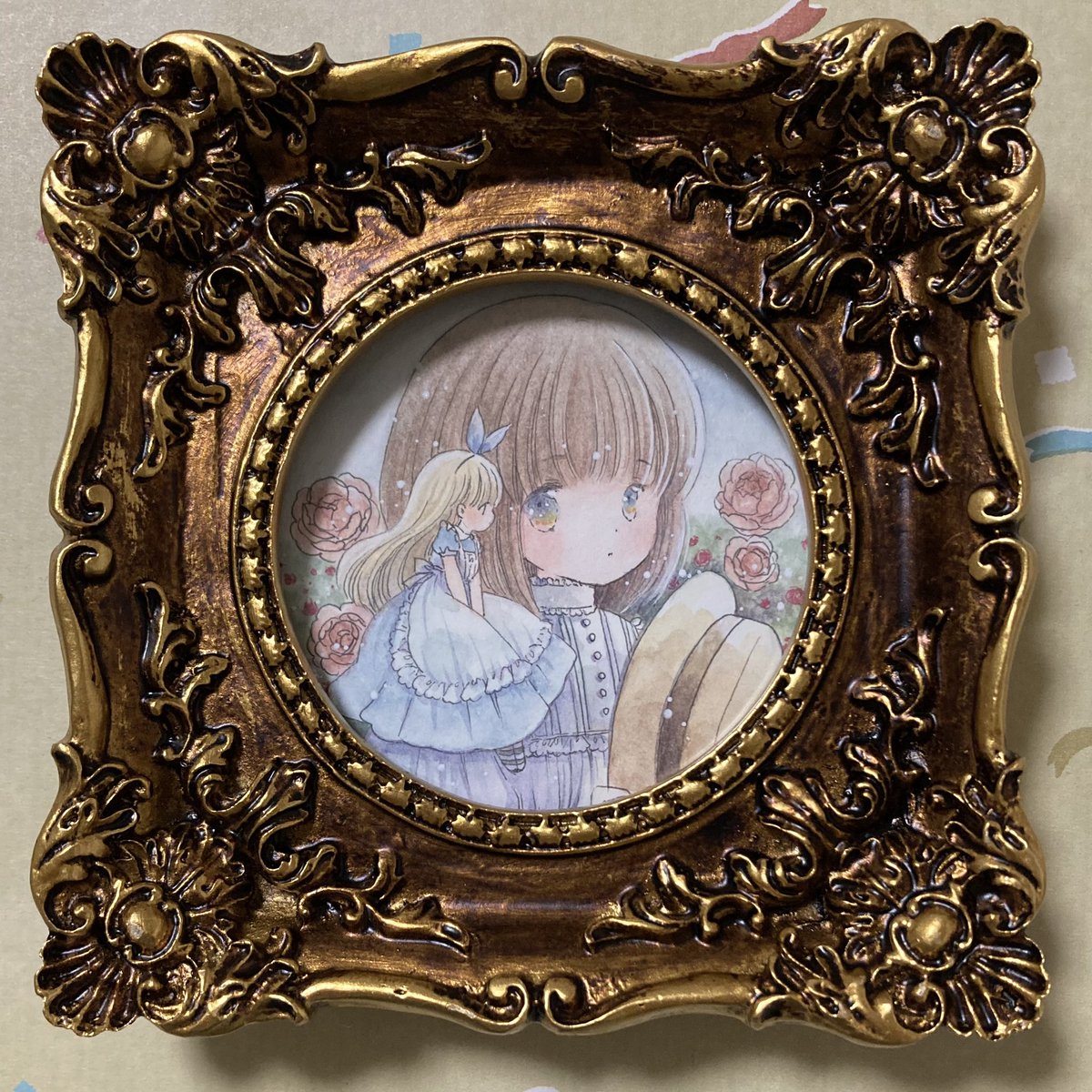 「「秘密の話」」|神谷かおり🌸ドローイングモール🌸羽根としっぽ展🌸アリス展🌸コミティアのイラスト