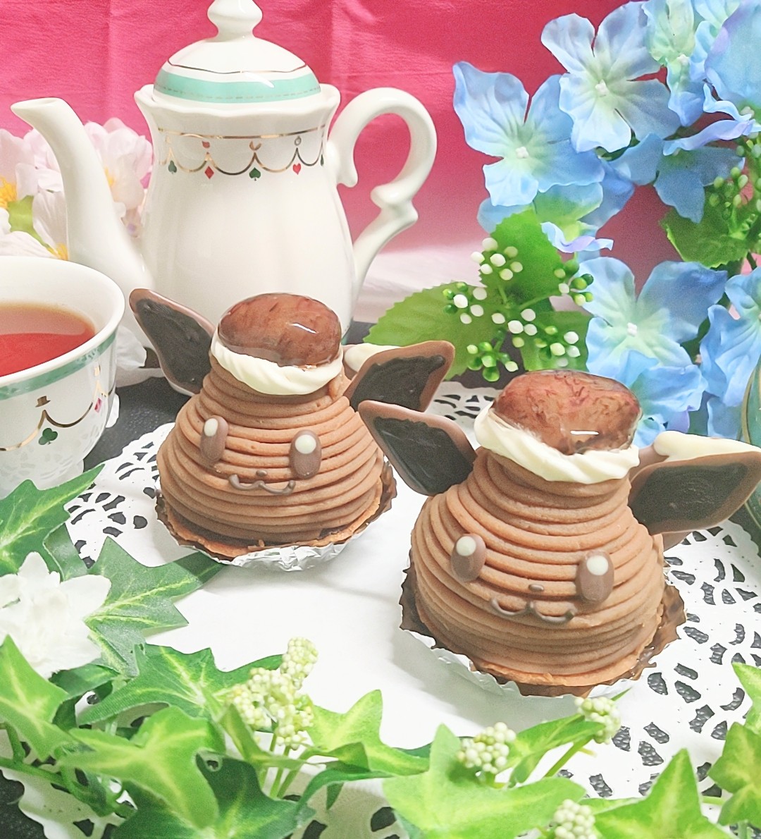 NNe2x8's tweet photo. イーブイのモンブラン🌰
洋酒入りモンブラン美味しい(*´˘`*)♡
#ポケモン #イーブイ 
#ポケモンスイーツ #ポケモン料理 https://t.co/T7r6zRPf8c