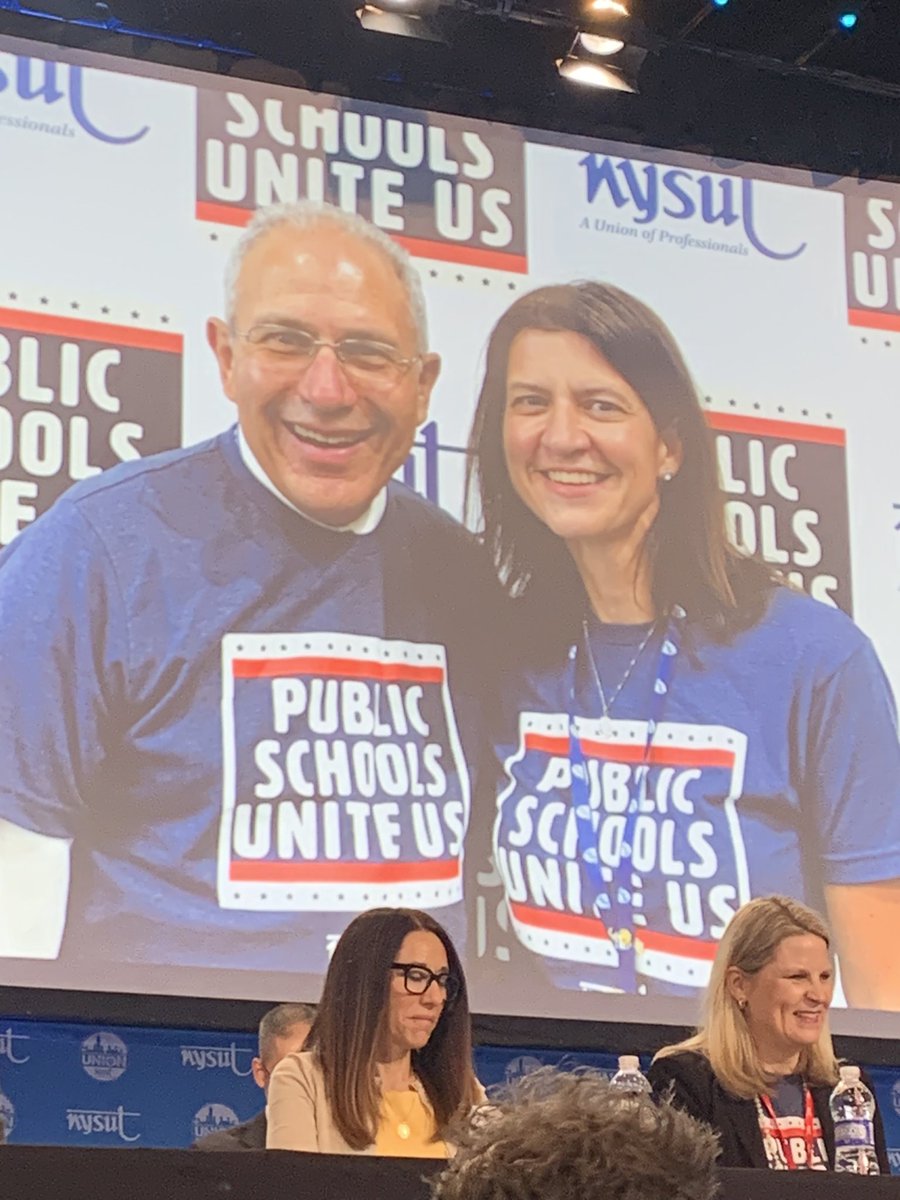 Congratulations to my friend @MelindaJPerson , the new President of @nysut!! It was great to be with you all to mark @AndyPallotta’s remarkable leadership and service and cheer on Melinda and all of our amazing @nysut members!!