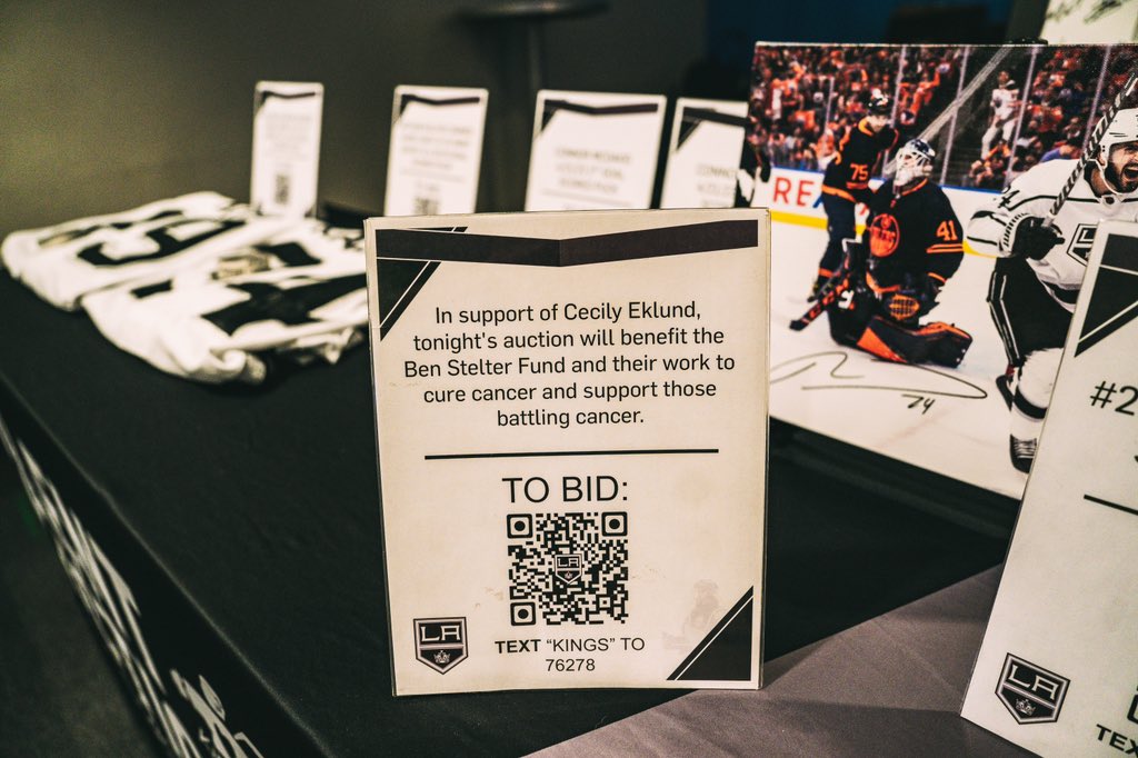 LAKings's tweet photo. Tonight’s auction has a special cause 🖤 @simply_cecily 

📲 https://t.co/3P9ZWGcqpS https://t.co/ORBUaSgWsa