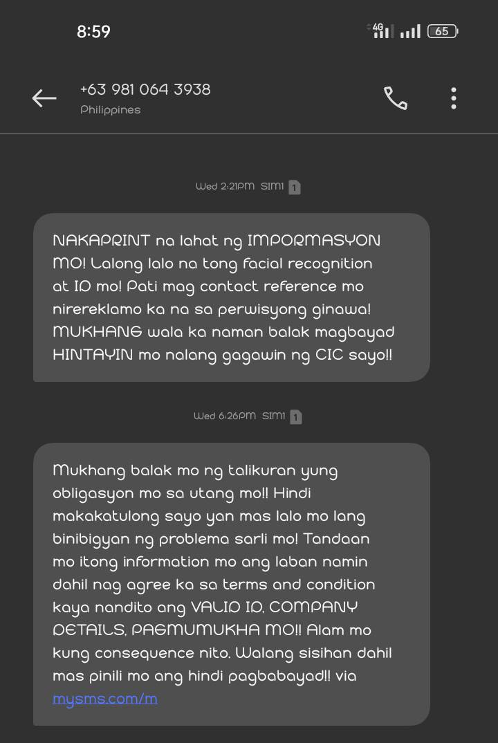 LexaAnn7's tweet photo. Stop OLA harrassment

#FightOnlineLoanSharks
#UOVM @senatePH @IdolRaffyTulfo @WinGatchalian74 @SenGracePOE @Cynthia_Villar https://t.co/yDcOHCPrIc