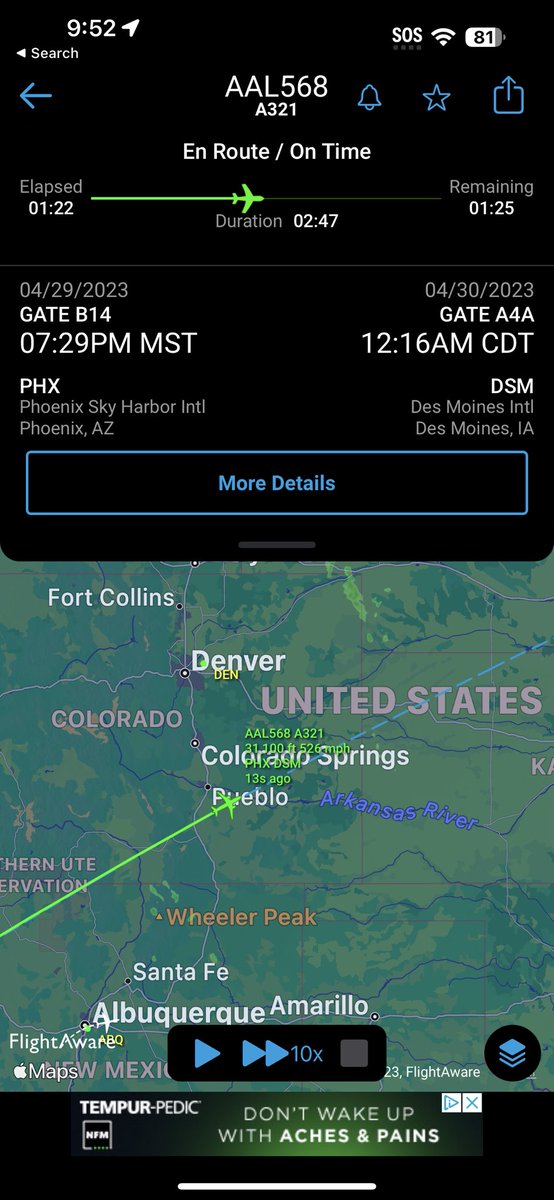 ActionFanatics's tweet photo. Checking in 31,000 ft above Colorado…go #RangeGoats go #Gooch https://t.co/xPNUwFvSmD