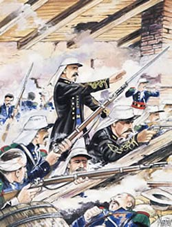 PartisansMarine's tweet photo. Il y a 160 ans aujourd'hui : Camerone !
La Légion tient et résiste. 
Leur courage et leur vaillance deviennent légendaires.
Vive la Légion !
L'hommage des Mexicains a nos derniers légionnaires : "On ne refuse rien à des hommes comme vous"
https://t.co/X9aGq6VKql https://t.co/y7WNmuS7Gl