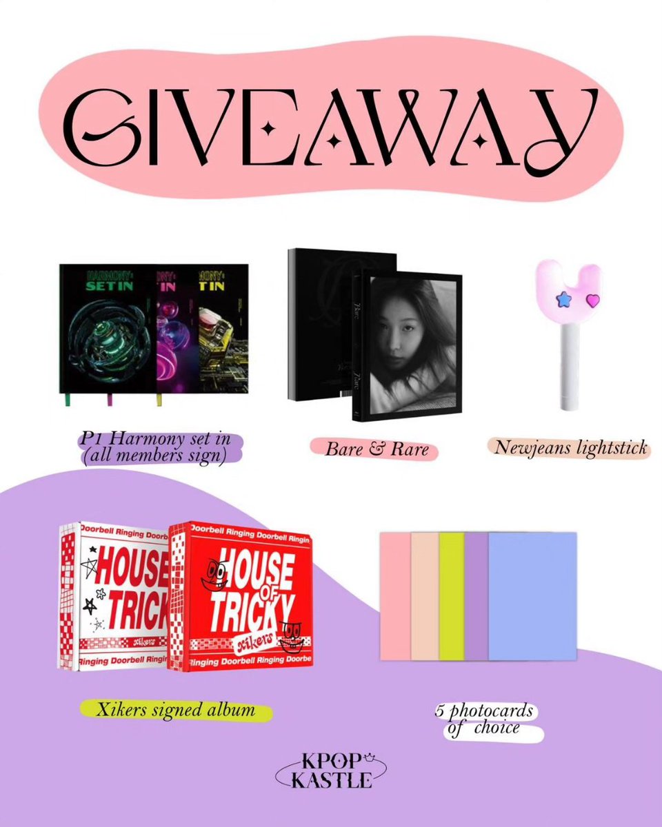 KpopKastle's tweet photo. KPOP KASTLE GIVEAWAY!! 

Join us in celebrating @kpopkastle’s 6 month anniversary!!! 5 winners will receive one of the following prizes (each).

1. Signed @p1h_official set in album (all member signed, one album)
2. Signed @xikers_official album (one member signed TBA)

⬇️ https://t.co/AjkVXTwRP0