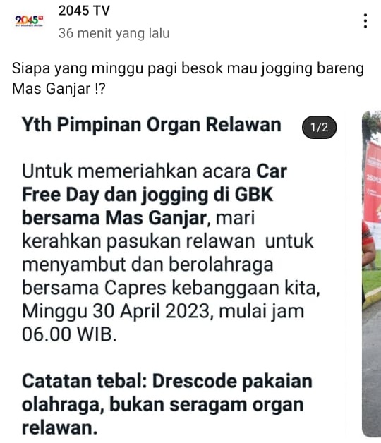 RagilSemar's tweet photo. Mbok ya biasa aja.
Wajar kok kalau mengerahkan relawan biar keliatan rame.

Cuma ya nggak usah belagak kayak tanpa direncanakan, biar dikira spontan dikerubutin publik gitu lah, Kas... https://t.co/Z2SW5hETCK