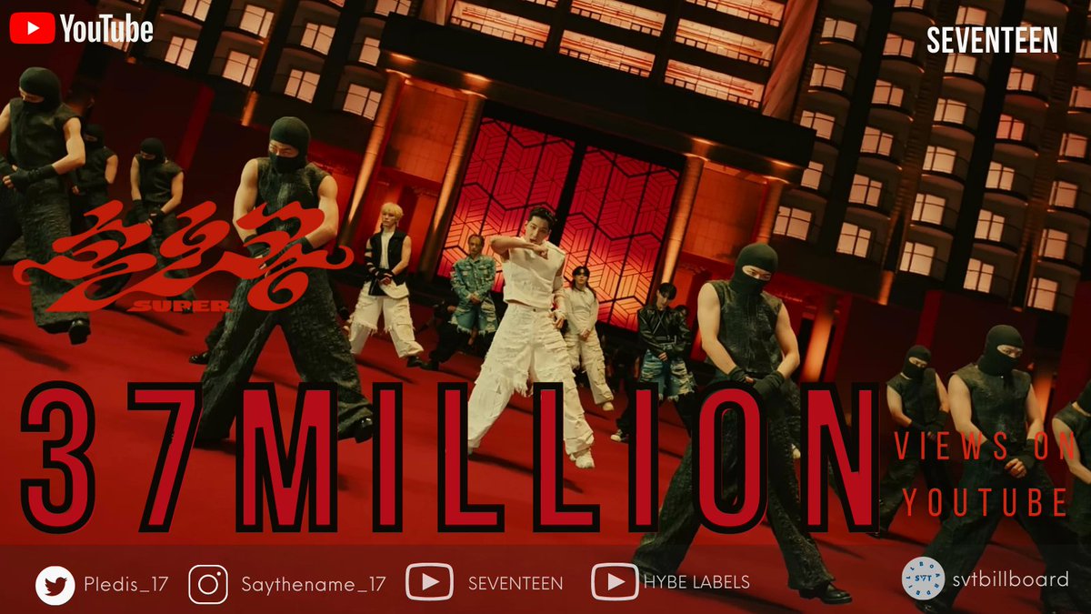 svtbillboard's tweet photo. [#SUPER VIEWS UPDATE]

Current Views: 37, 142,738🔥

We have reached 37M views now! 🔥 We're less than 2M views from our daily goal ! Let's pick up the pace and reach it! Don't forget to SHAZAM the song!🎵

▶️ https://t.co/bOst1PVEYf

#FML #손오공 #SEVENTEEN @pledis_17 https://t.co/stgifK10TO