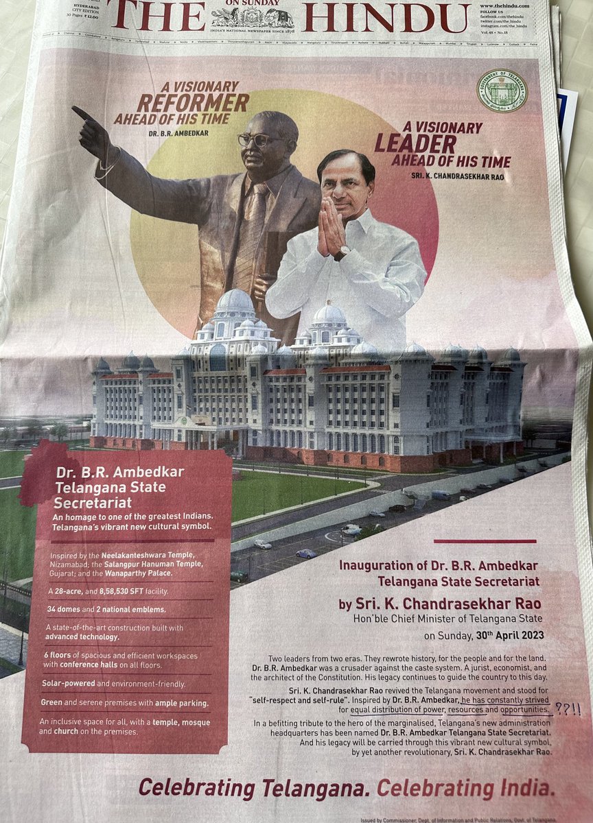 RSPraveenSwaero's tweet photo. Oh Really?
#Ambedkar sacrificed all his four children to fight for justice,liberty, equality,and fraternity.He had all the time for the motherland and its masses.
On the other hand, #KCR built his ‘family’ empire on the sacrifices of martyrs and robbed #Telangana of its future!! https://t.co/ddk1B3OD6o