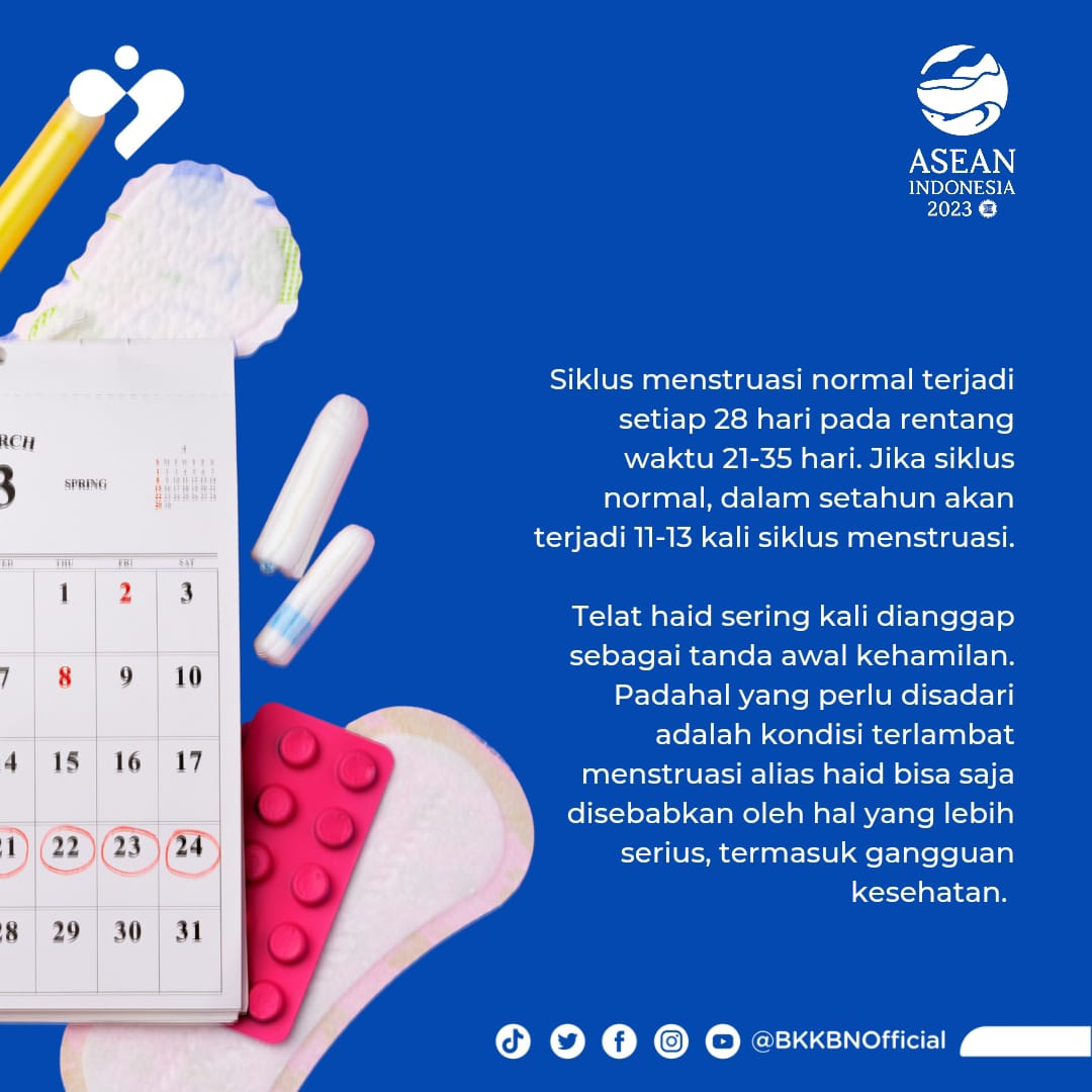kemendukbangga's tweet photo. 2. Yuk, cek dulu beberapa hal yang mungkin menjadi penyebab terlambatnya siklus menstruasi kamu.

Sumber: @BeraniBerencana
.
.
#BKKBN
#KeluargaHebatTerencana
#BerencanaItuKeren
#KeluargaKerenCegahStunting
#SambutWeekend
#KesehatanReproduksi
#Kespro https://t.co/vrQ4pHpJXz