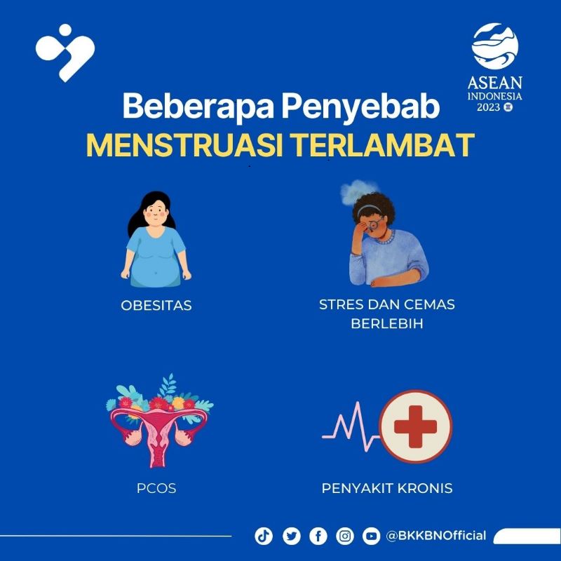 kemendukbangga's tweet photo. 2. Yuk, cek dulu beberapa hal yang mungkin menjadi penyebab terlambatnya siklus menstruasi kamu.

Sumber: @BeraniBerencana
.
.
#BKKBN
#KeluargaHebatTerencana
#BerencanaItuKeren
#KeluargaKerenCegahStunting
#SambutWeekend
#KesehatanReproduksi
#Kespro https://t.co/vrQ4pHpJXz