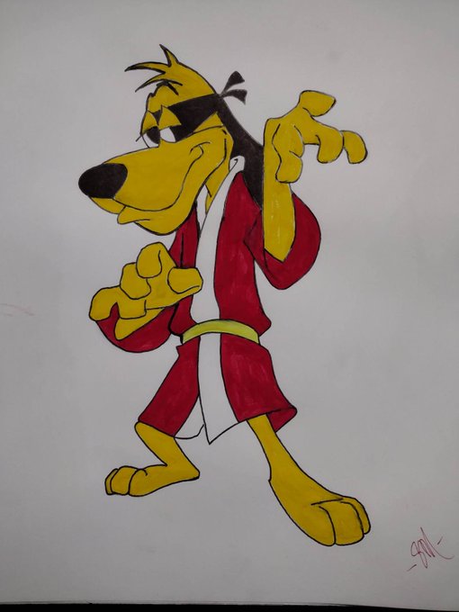 Tonight's artwork. Hong Kong Phooey! 😊 https://t.co/DYCRd1n2n6