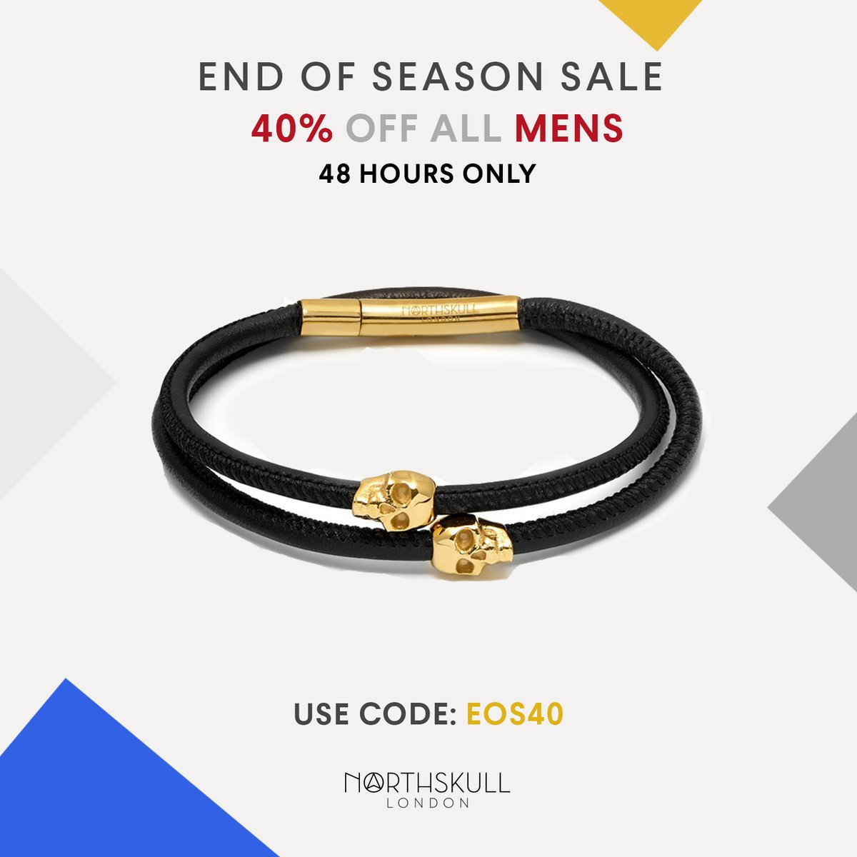 OUR 48 HOUR END OF SEASON SALE IS NOW ON! GET 40% OFF ALL MENS | USE CODE: EOS40 (LINK IN BIO)