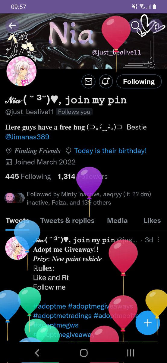 RobloxAmPlayer's tweet photo. Happy birthday @just_bealive11 🎉
I hope you're having a great day! https://t.co/Pm8JvY1NZX