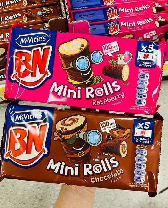 KilnerWayRetail's tweet photo. BN, BN, do dooo do do do... but not as you know them! 😍

Roll up for these NEW BN Mini Rolls in store now for £1 each! ❤️

Chocolate or Raspberry... which flavour are you trying first?

#Poundland https://t.co/WUYQoTp8YG