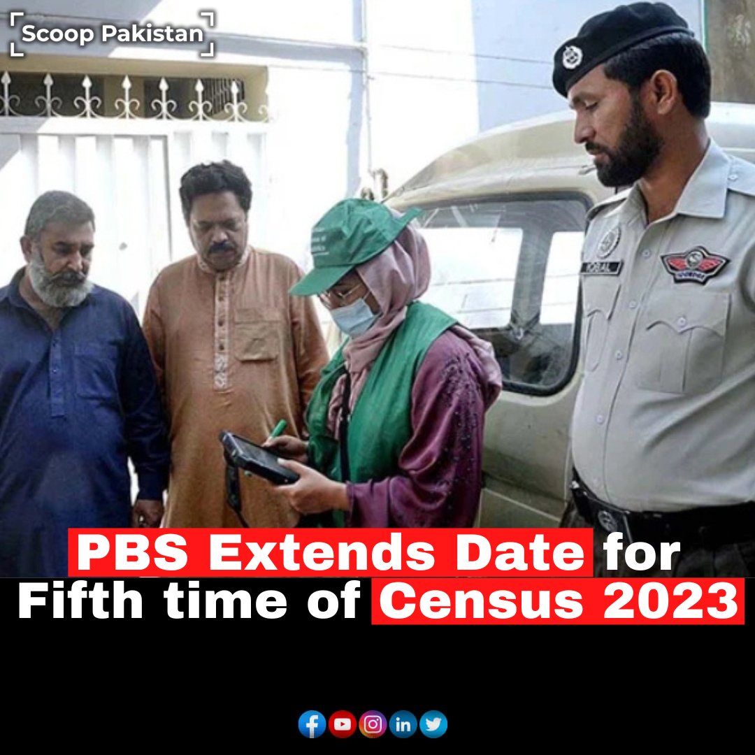 PBS extended the date of Digital Census 2023 for the fifth time to May 15th 
#Census #DigitalCensus #Census2023 #Population #PakistanCensus #PBS