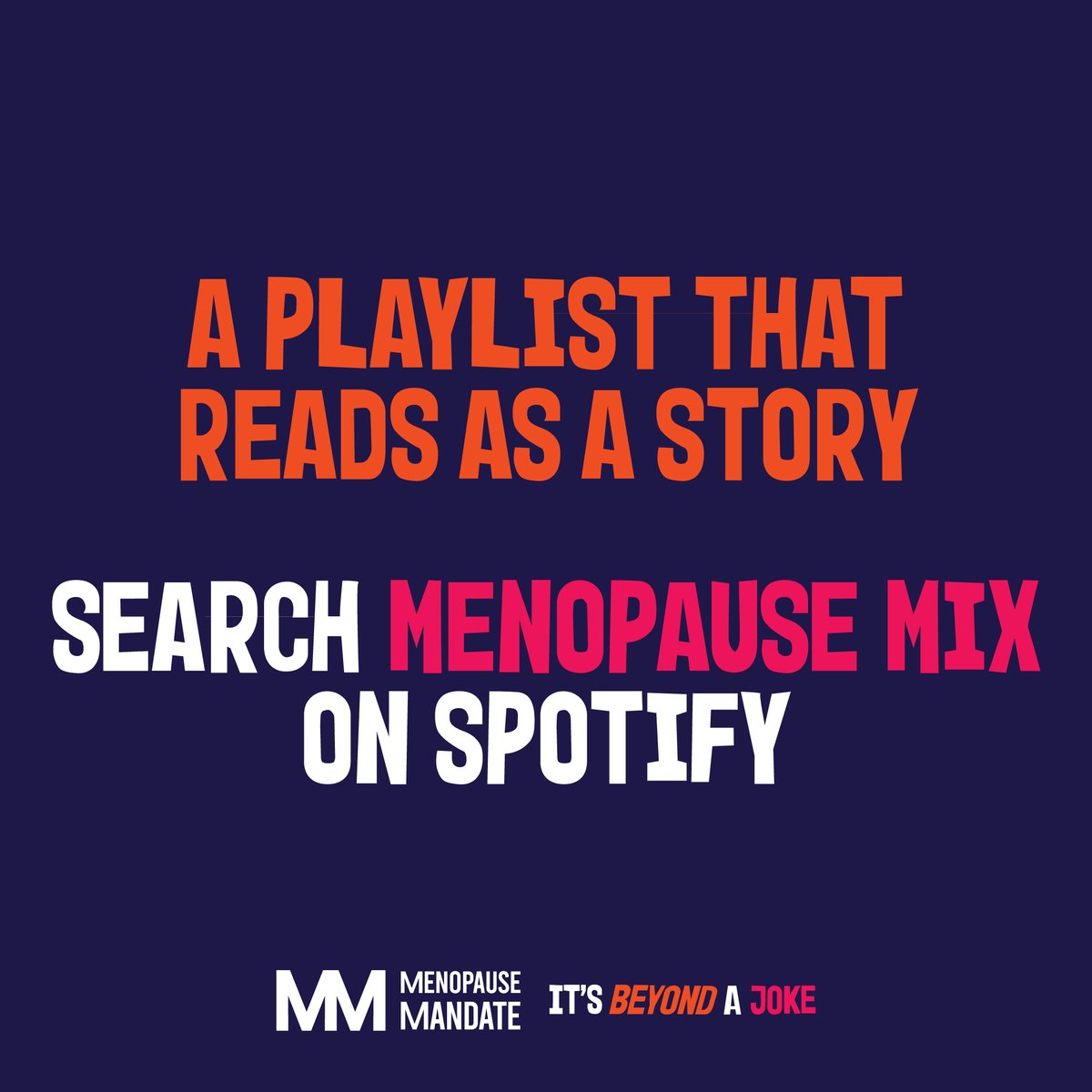 menomandate's tweet photo. Perfect way to describe a hot flush! We couldn’t have said it better…🥵

The campaign celebrates the introduction of the #singleprescriptioncharge for #HRT, launched on 1st April 2023.

Download NOW! Link in bio or visit @SpotifyUK and search #MenopauseMix. 🎶

@darkhorsesldn https://t.co/pBKbeQxT8C