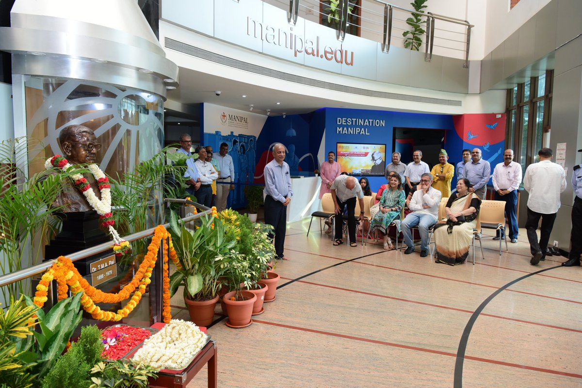 MAHE_Manipal's tweet photo. As we celebrate the 125th birth anniversary of Padma Shri Awardee Late Dr. TMA Pai, the founder of Manipal, the Manipal group of institutions organized various programs to honor his legacy. 

#ManipalFoundersDay #TMAPai #MAHE #Manipal https://t.co/Sv4xyaVL7X