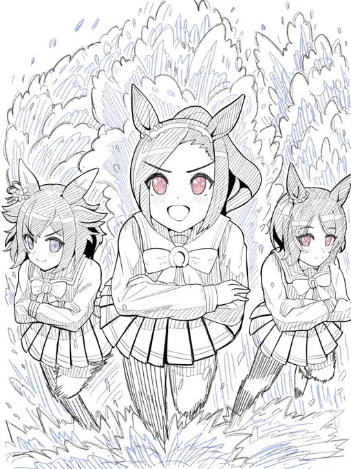 #今月描いた絵を晒そう 一応4枚描いた!