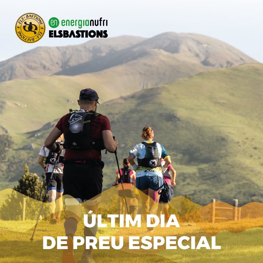 LAST CALL‼️

📢 Preu especial fins avui les 23.59h!
😏 Acceptes el repte d’Els Bastions 2023?

✅ INSCRIPCIONS ➡️ elsbastions.com