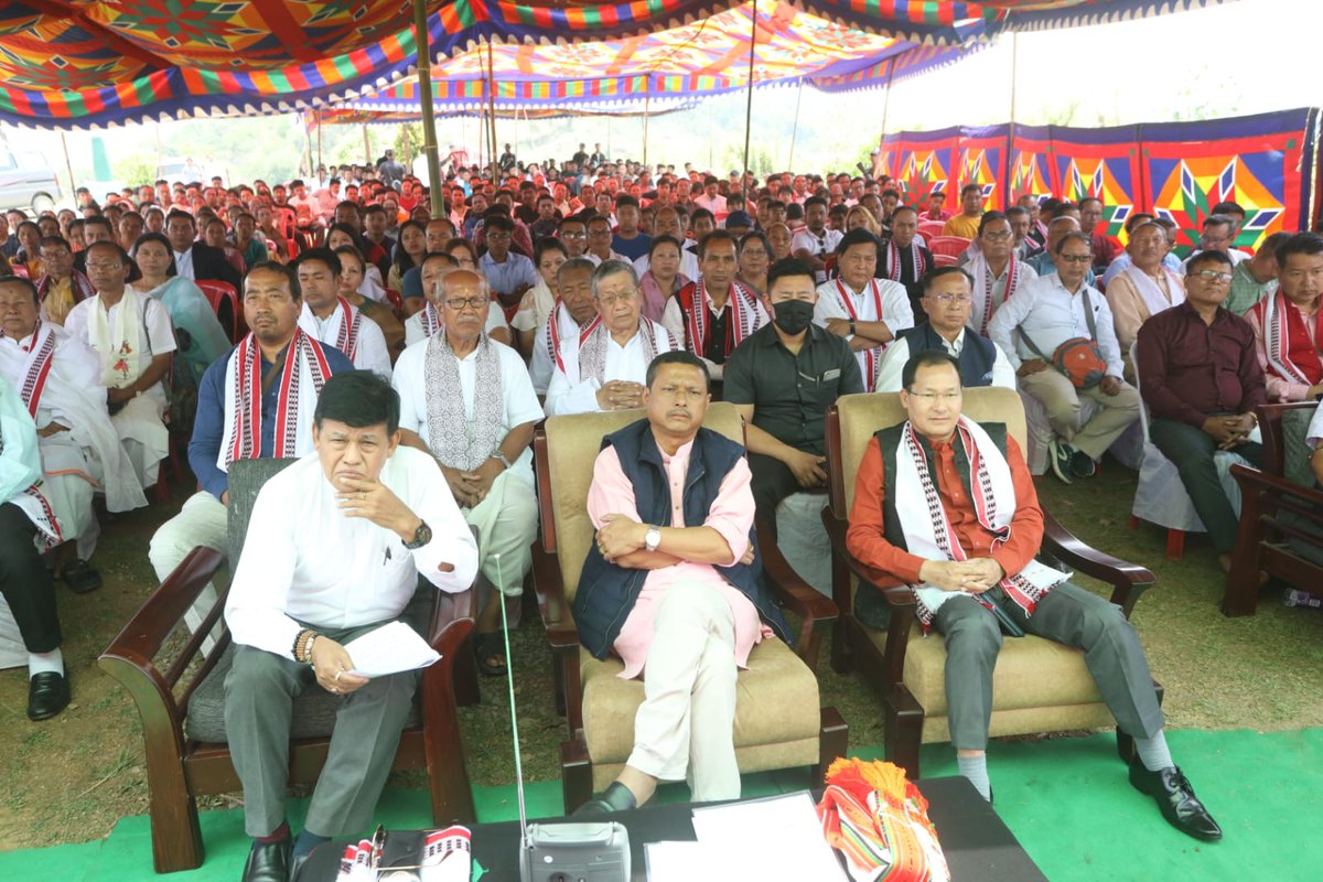 MaharajaManipur's tweet photo. #MannKiBaat@100
 Listening to Hon'ble PM Shri @narendramodi ji 100th episode of Mann Ki Baat at Bitiang Laphok Village Noney Dist Tamenglong Manipur with more than 1000 villagers.The event was jointly organised by State BJP, BJP Noney Dist &amp; Dist Administration Noney @PMOIndia https://t.co/TGskzkfcry