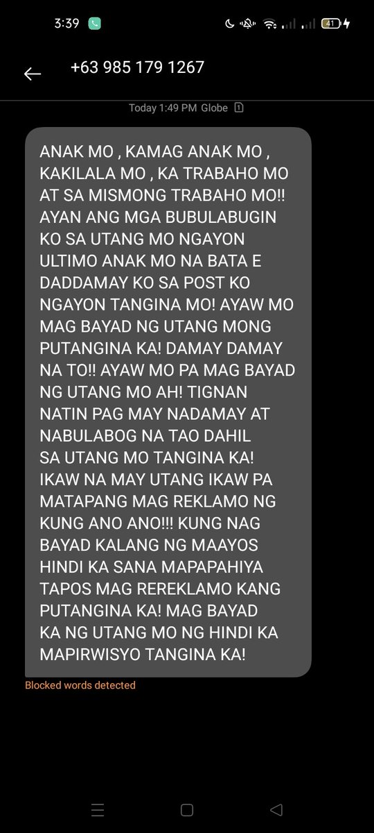 ohthinkingofu's tweet photo. Sana kami din ay protektahan at tulungan kagaya nalang ng mga nag proprotekta sa mga online lending tanggalin ang lahat ng online lending
#FightOnlineLoanSharks
#UOVM @senatePH @IdolRaffyTulfo @WinGatchalian74 @SenGracePOE @Cynthia_Villar @KM_Jessica_Soho https://t.co/GkK9SXYZm4