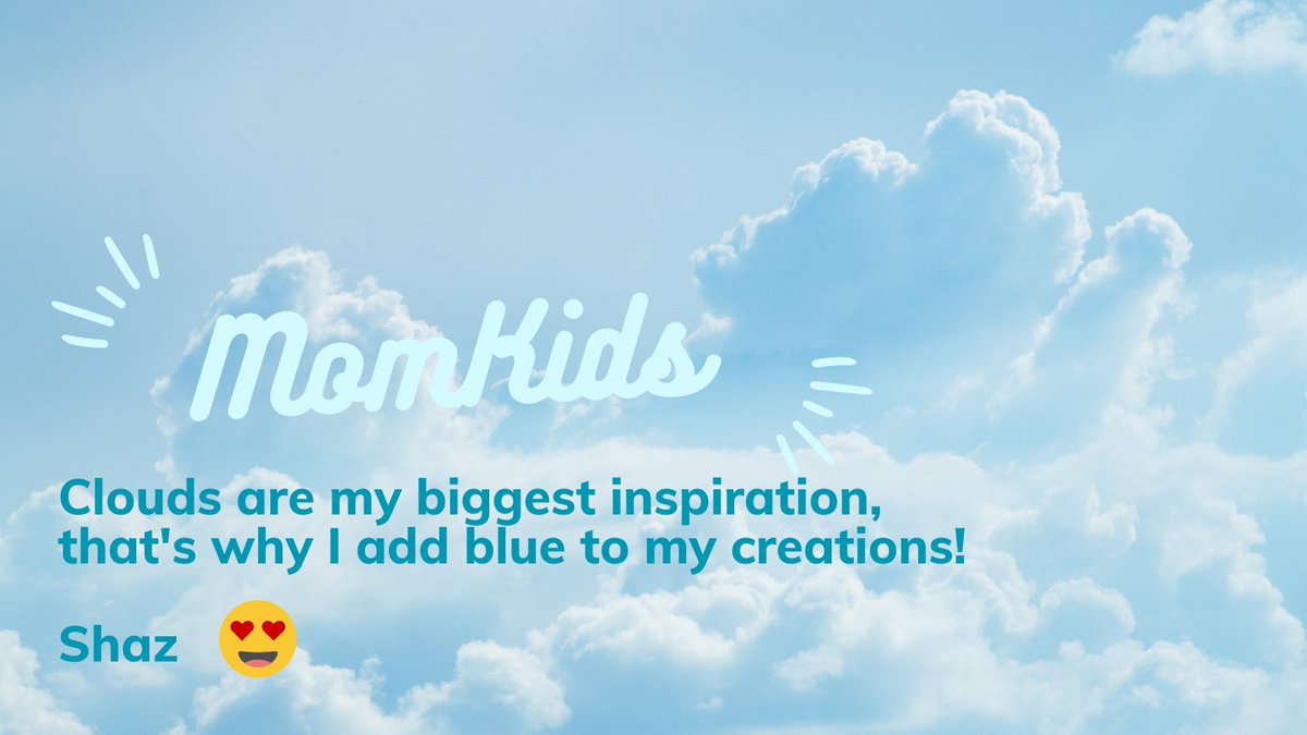 MomKidsSA's tweet photo. I'm a cloud enthusiast ☁️💙 Adding blue to my creations is a must! #CloudLove #MomKids https://t.co/kAG7gke305