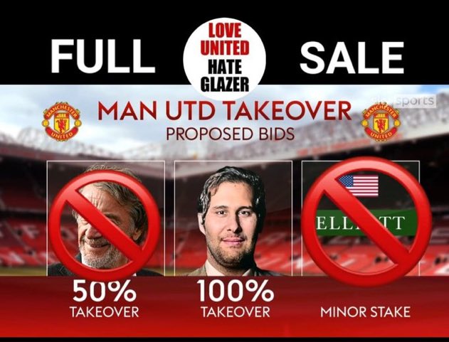 Stunnergh3's tweet photo. Everyone retweets this.

FULL SALE ONLY

anyone that keeps the glazers is a rat, and rats can not be trusted😡😡😡😡😖.

#RatcliffeOut 
#GlazersOut 
#GlazersFullSaleOnly 

#QatarIn 
#QatarInAtManchesterUnited 
#MUFC https://t.co/0AGAkP2nln
