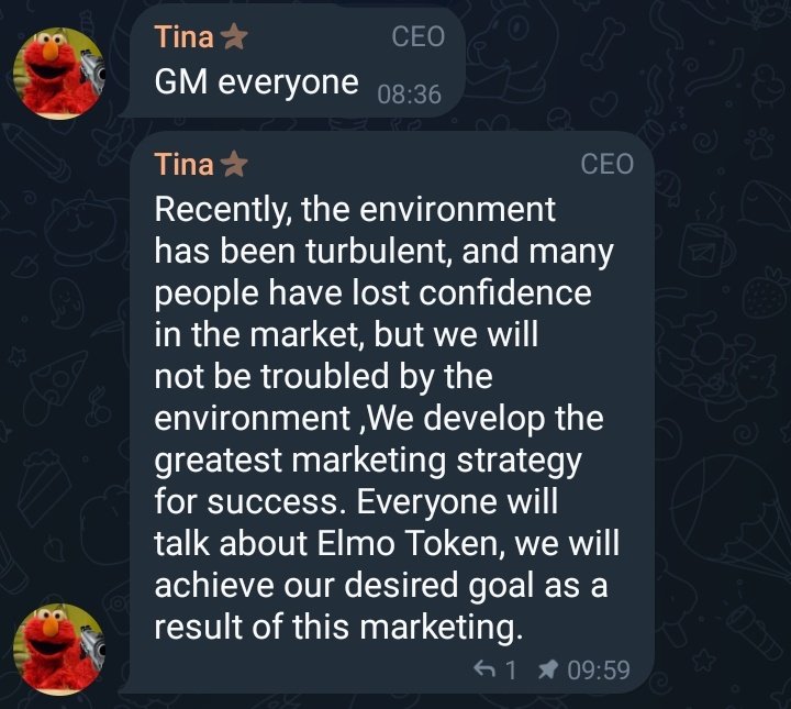 elmo_token's tweet photo. This is the word of the founder of @elmo_token

You cant be more booooolish than me after reading this 

$ELmo token let's go man ! 

The gains will be huge ! https://t.co/bS3QAdXpKS