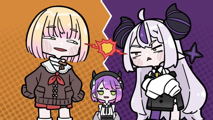 ◆ねねちにライバル宣言をするラプ様◆   #TOWART #ねねアルバム #laplus_artdesu