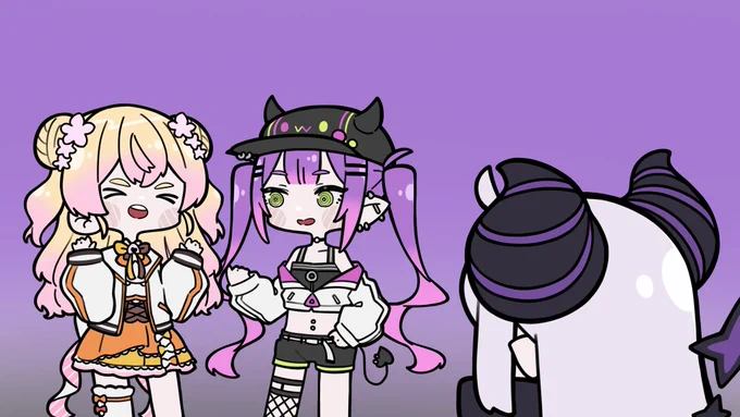 ◆ねねちにライバル宣言をするラプ様◆   #TOWART #ねねアルバム #laplus_artdesu
