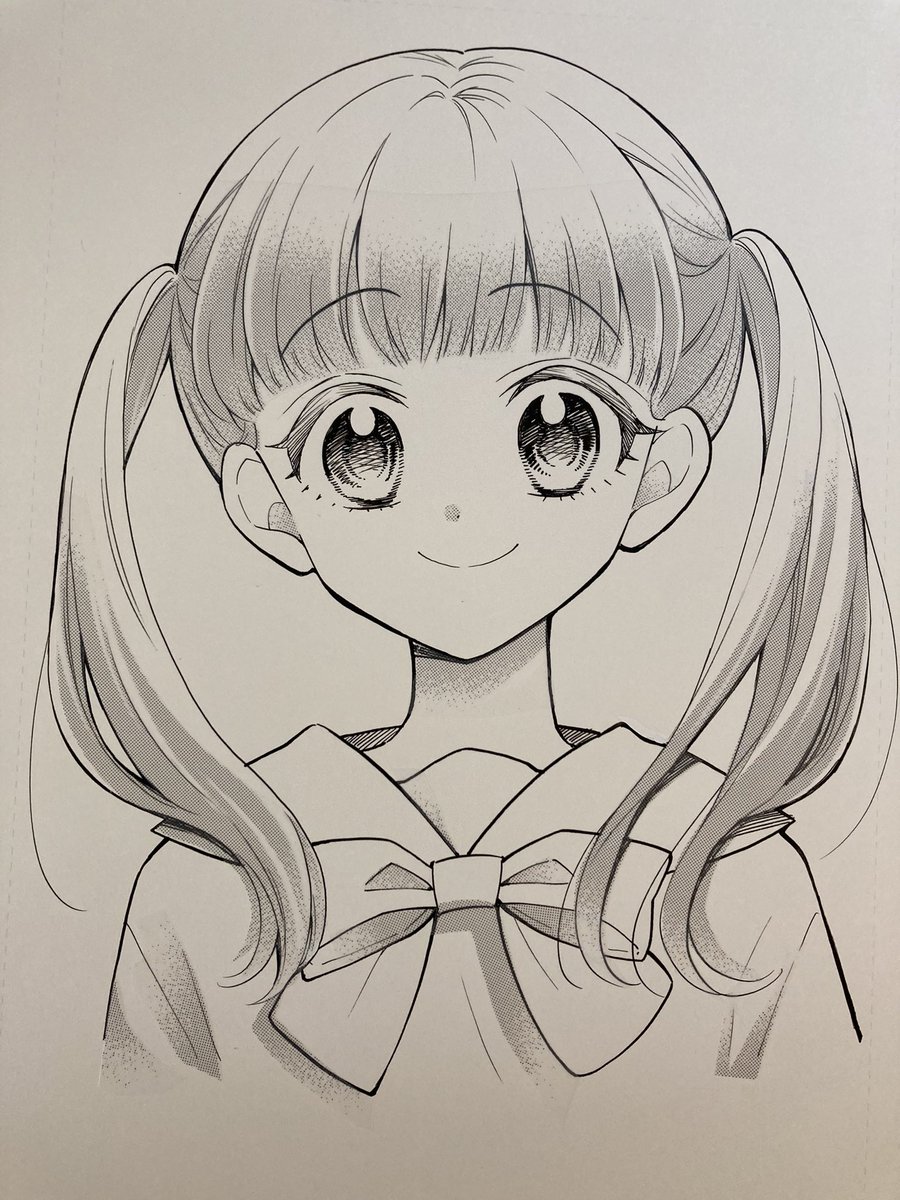 🖋アナログ絵が出来るまで〜🖋  #アナログイラスト #ツインテール