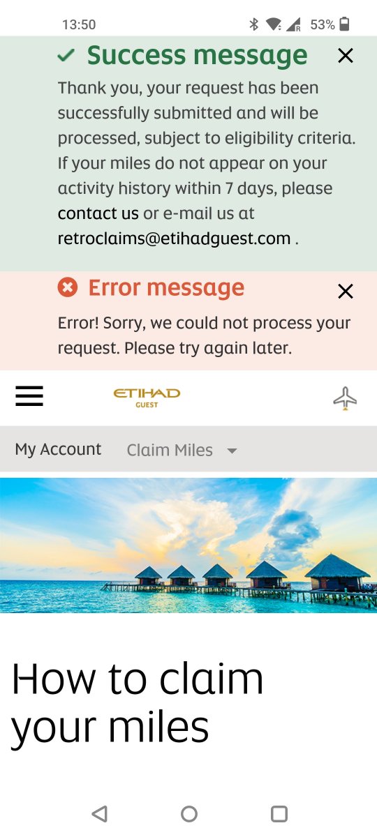 elly_bellie's tweet photo. @EtihadHelp hi there, can you help me I'm trying to claim miles for a flight in April. See screenshots. Seems to be tricky enough. Can you help please? https://t.co/D66o45qQ4Q