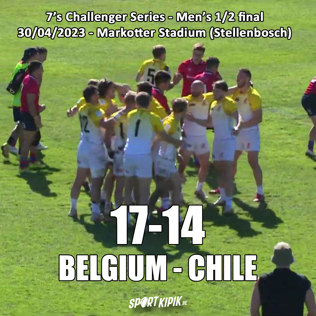 Les hommes 🇧🇪 aussi se qualifient pour la finale de la seconde manche des #7sChallengerSeries en Afrique du Sud. Ils battent le Chili 🇨🇱 en demi-finale et retrouveront le Tonga 🇹🇴 en finale (14h01) !