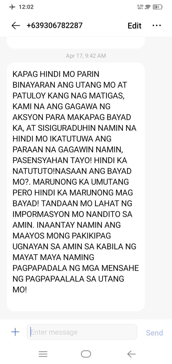 rhoan_go30's tweet photo. harassment, grave threats, stress, depression: these are what OLAs gave us
help us shutdown abusive lending app: PERAMOO
SHUTDOWN ALL ABUSIVE ONLINE LENDING APPS
#FightOnlineLoanSharks #OUVM @senatePH @IdolRaffyTulfo @SenGracePOE @WinGatchalian74 @ChelDiokno https://t.co/zLA6FBXM9D