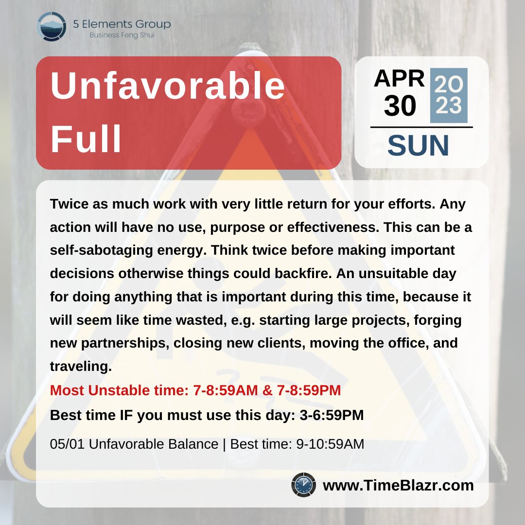 The TimeBlazr® optimizes your schedule for success while also helping you to avoid the pitfalls. 

Sign up for a free 30-day trial of the TimeBlazr® and start using favorable timing today: Free30TimeTrial.com

#astrology #fengshui #universalenergy